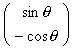 sin(theta) -cos(theta)